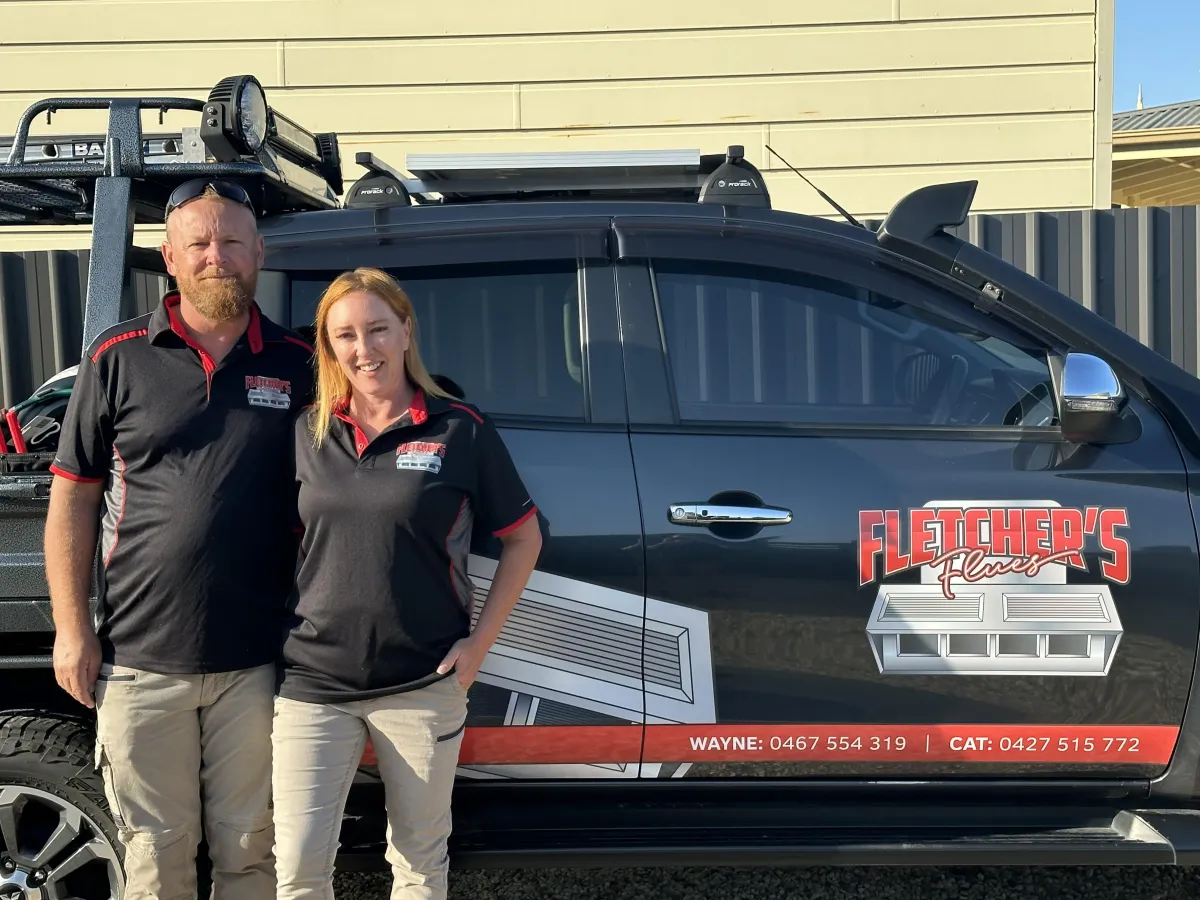 Wayne and Cat Fletcher of Fletcher's Flues in Mildura